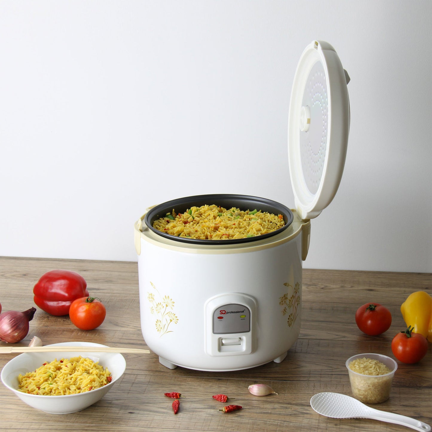 Electric Rice Cooker - DELUXE - White - 1.8 L