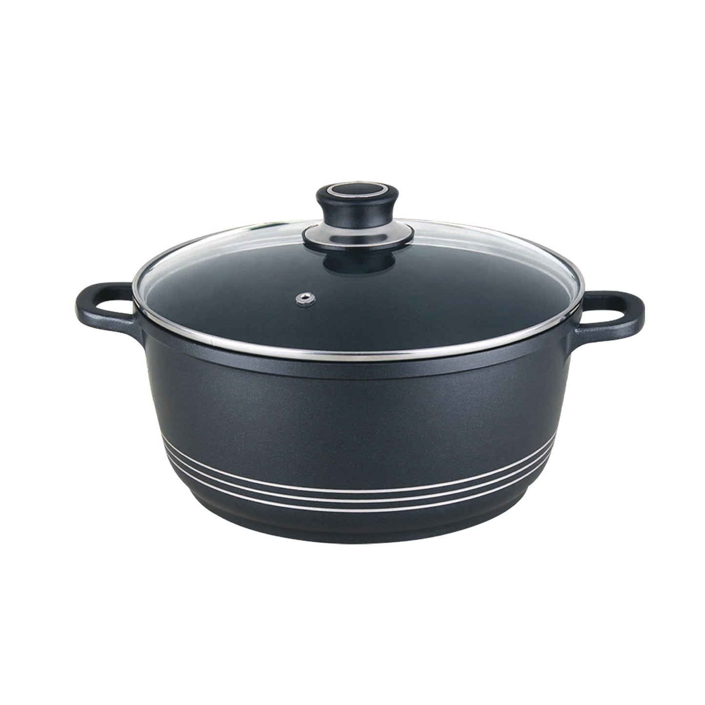 Die Cast Stockpots With Induction - DURANE - Black - 5 Pcs Set