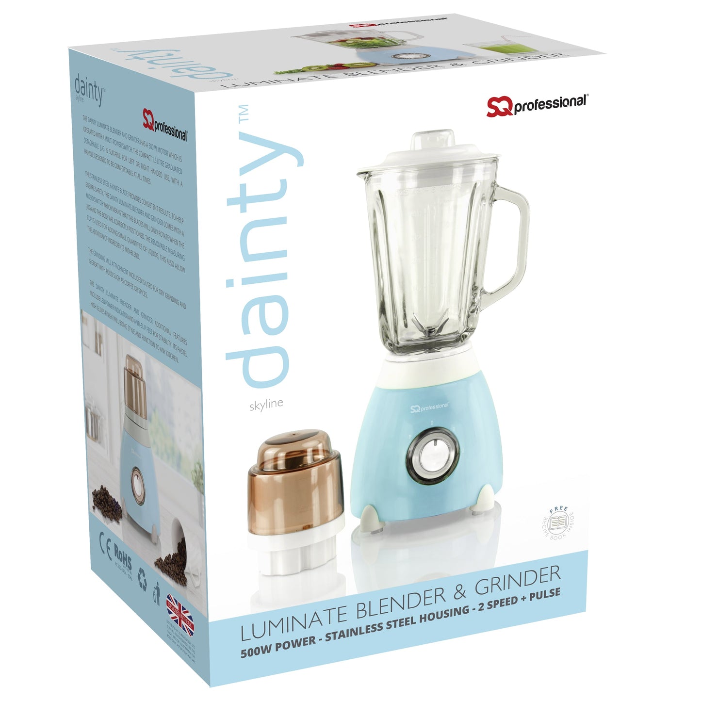 500W 2 in 1 Luminate Blender & Grinder - DIANTY - Skyline