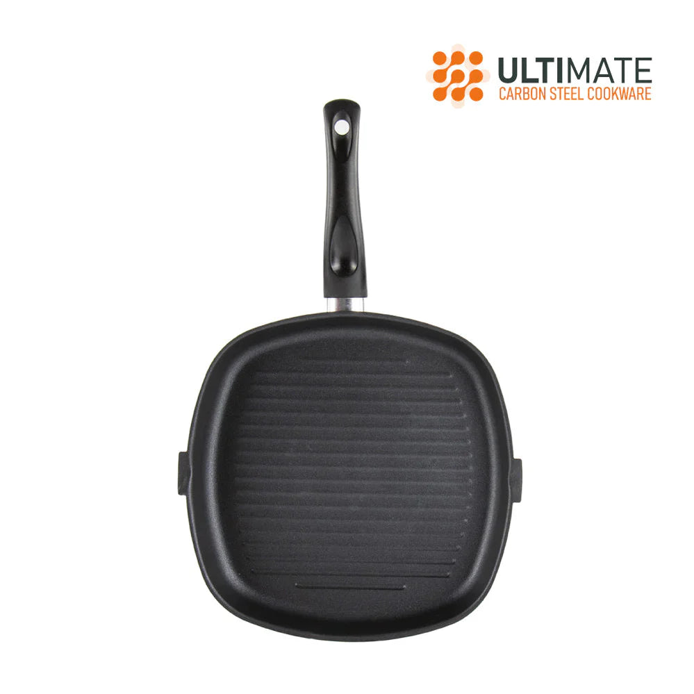 Non-Stick Square Grill Pan - Carbon Steel - ULTIMATE - 28CM
