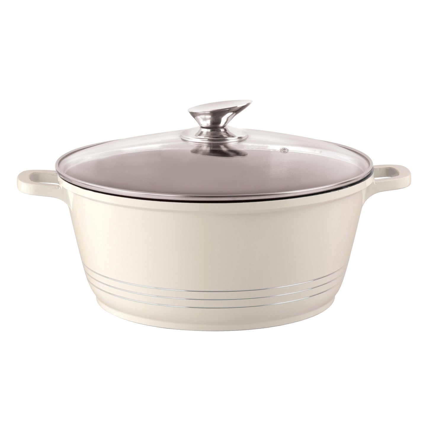 Die Cast Stockpots With Induction - DURANE - Cream - 5 Pcs Set