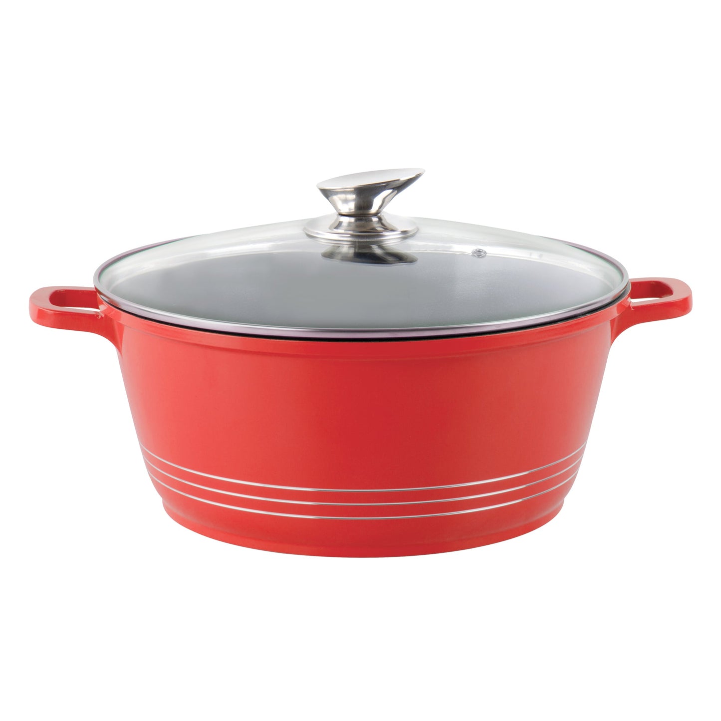 Die Cast Stockpots With Induction - DURANE - Red - 5 Pcs Set