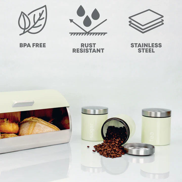 SQ Professional Dainty Airtight Food Canister 3pc Set - Chantilly