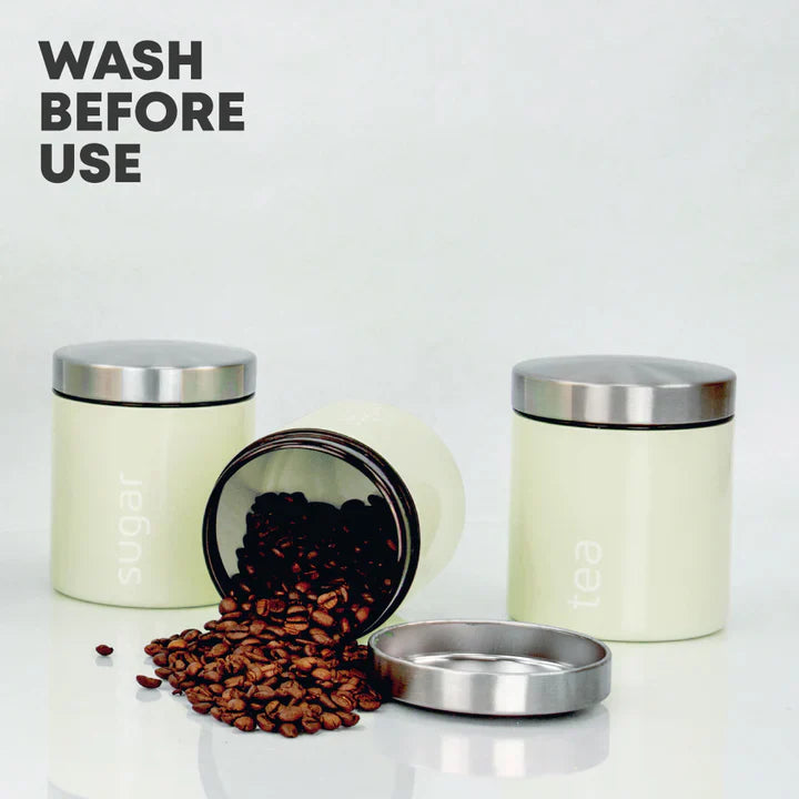 SQ Professional Dainty Airtight Food Canister 3pc Set - Chantilly