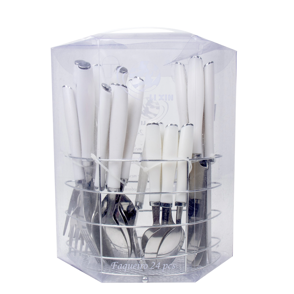 Durane Retro Cutlery Set 24pc - White