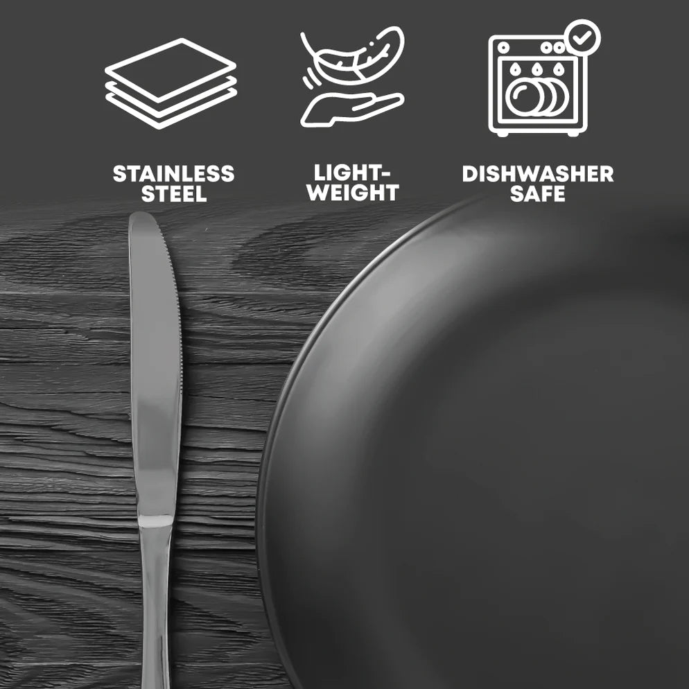 Durane Stainless Steel Table Knife Cutlery Set 4pc