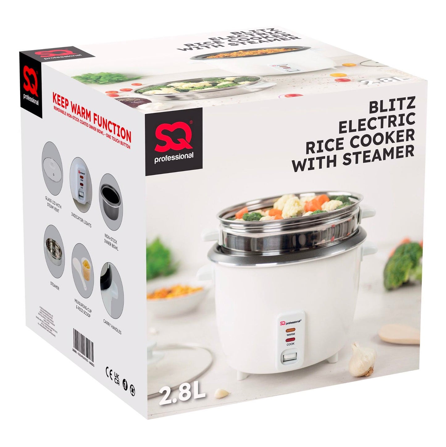 Blitz Electric Rice Cooker with Steamer - 2.8L