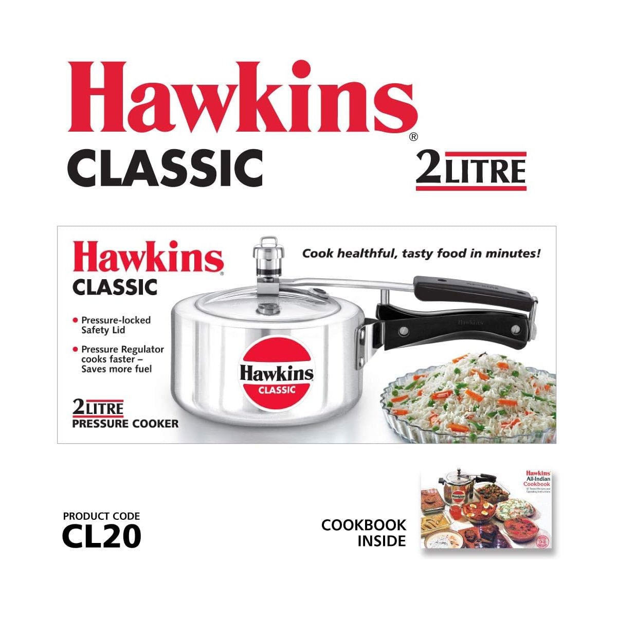 Hawkins Pressure Cooker - CLASSIC - Silver - 2 L