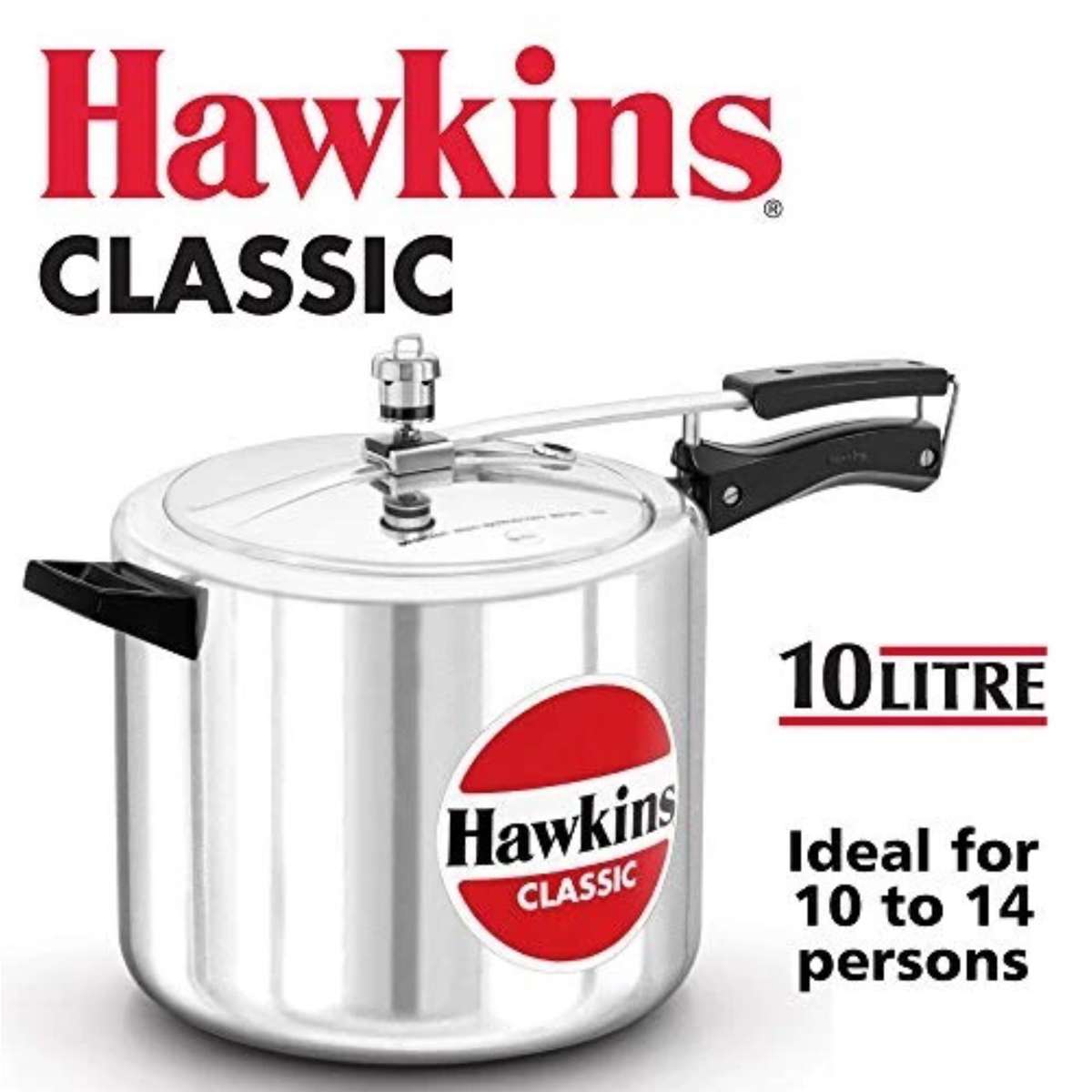 Hawkins Pressure Cooker - CLASSIC - Silver - 10 L