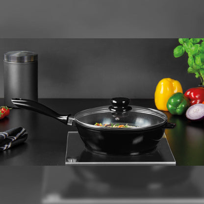 Ceramic Coated Saute Pan - Induction Base - NEA - Black - 24 cm