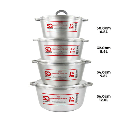 Galaxis Medium Aluminium Dutch Pots - 4 Pcs Set