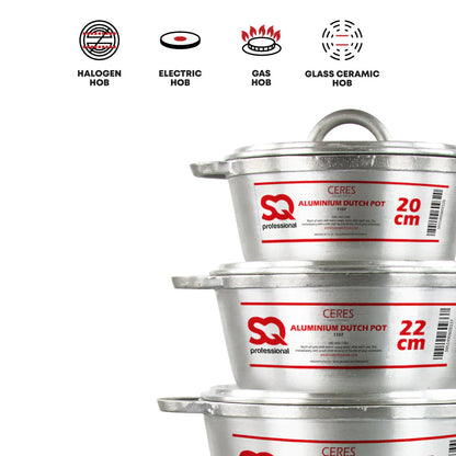 Galaxis Aluminium Dutch Pots - 5 Pcs Set