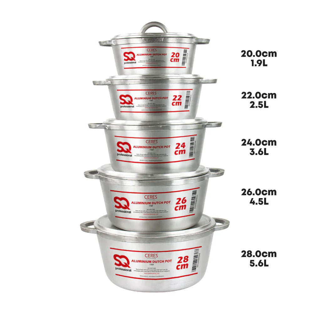 Galaxis Aluminium Dutch Pots - 5 Pcs Set