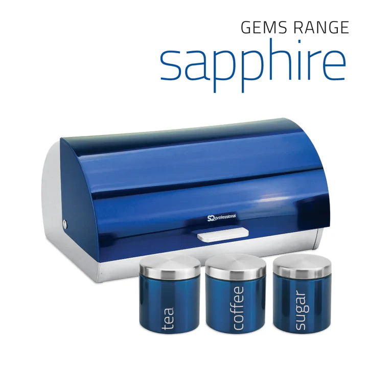 Bread Bin & Canisters Set - GEMS - Sapphire