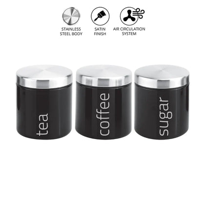 Bread Bin & Canisters Set - GEMS - Onyx