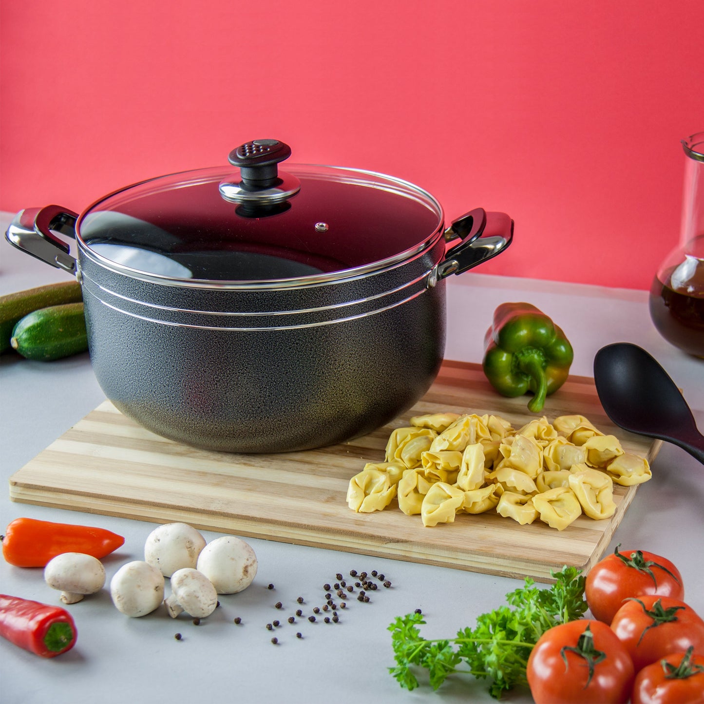 Large Stockpots - UNA - Black - 5 Pcs Set