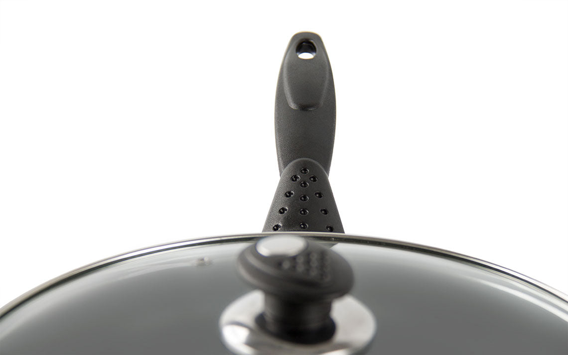 Frying Pan With Glass Lid - Induction Base - UNA - 22cm