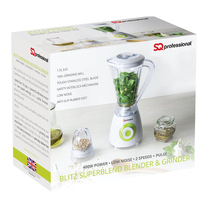 600W 2 in 1 Blender & Grinder - BLITZ SUPERBLEND - Green - 100g