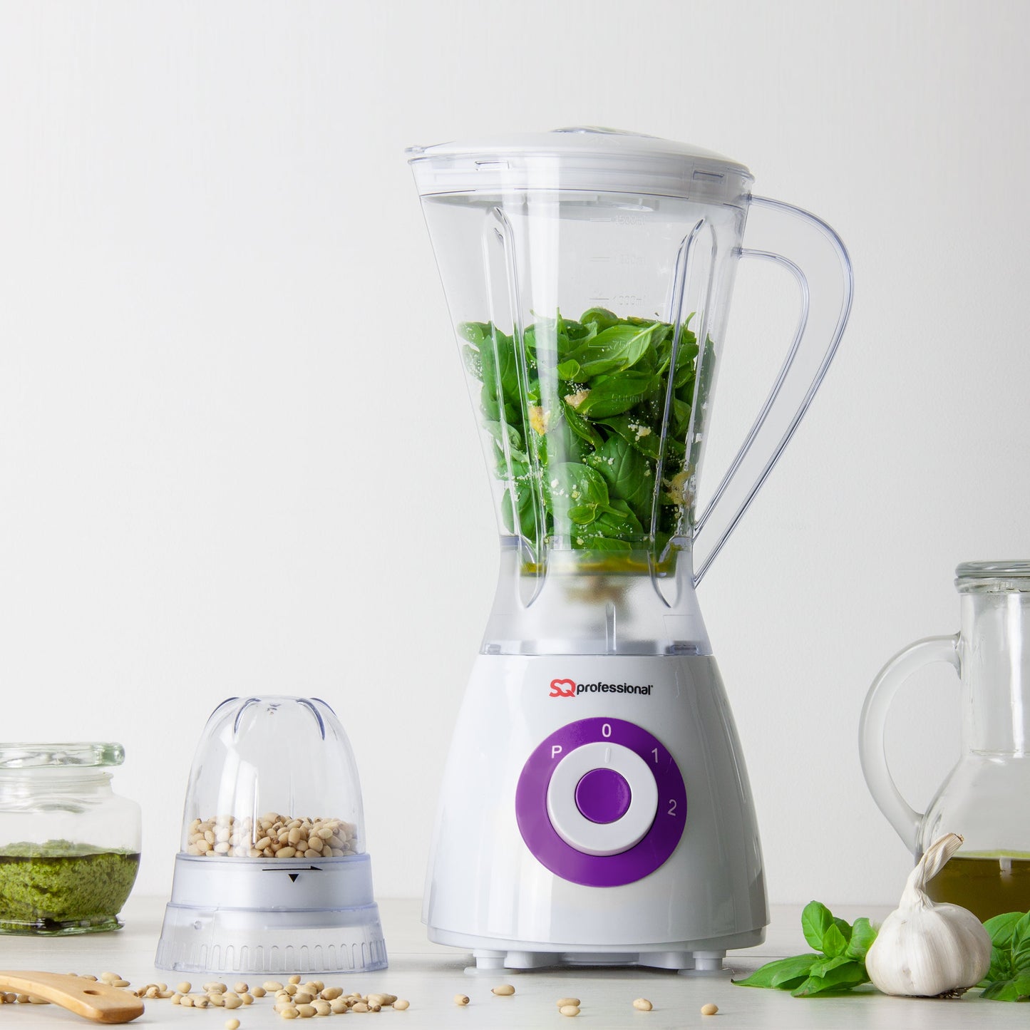 600W 2 in 1 Blender & Grinder - BLITZ SUPERBLEND - Purple - 100g