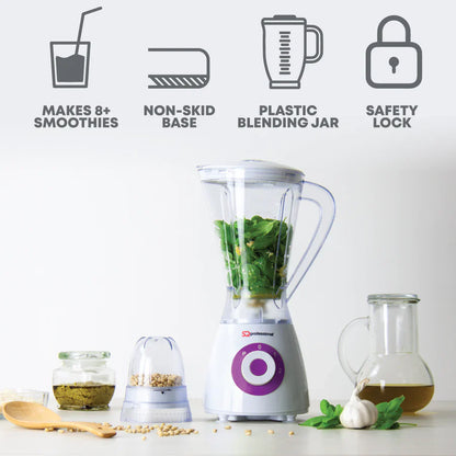 600W 2 in 1 Blender & Grinder - BLITZ SUPERBLEND - Purple - 100g