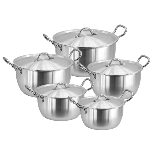 Aluminium Apple Pots - 5 Pcs Set