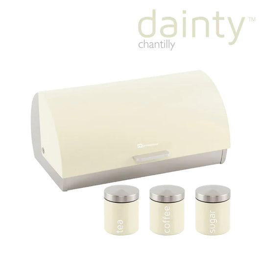 Bread Bin & Canisters Set - DAINTY - Chantilly