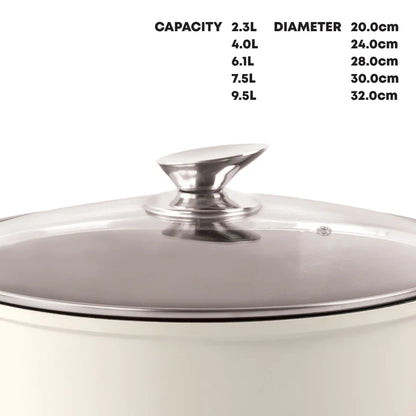 Die Cast Stockpot With Induction - DURANE - Cream - 20cm