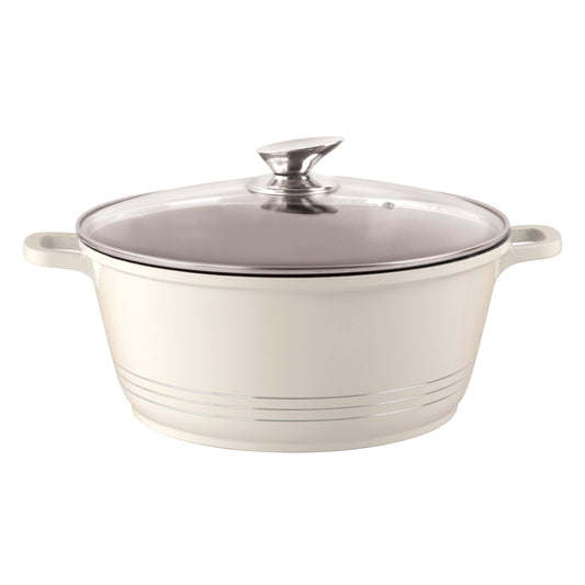 Die Cast Stockpot With Induction - DURANE - Cream - 32cm
