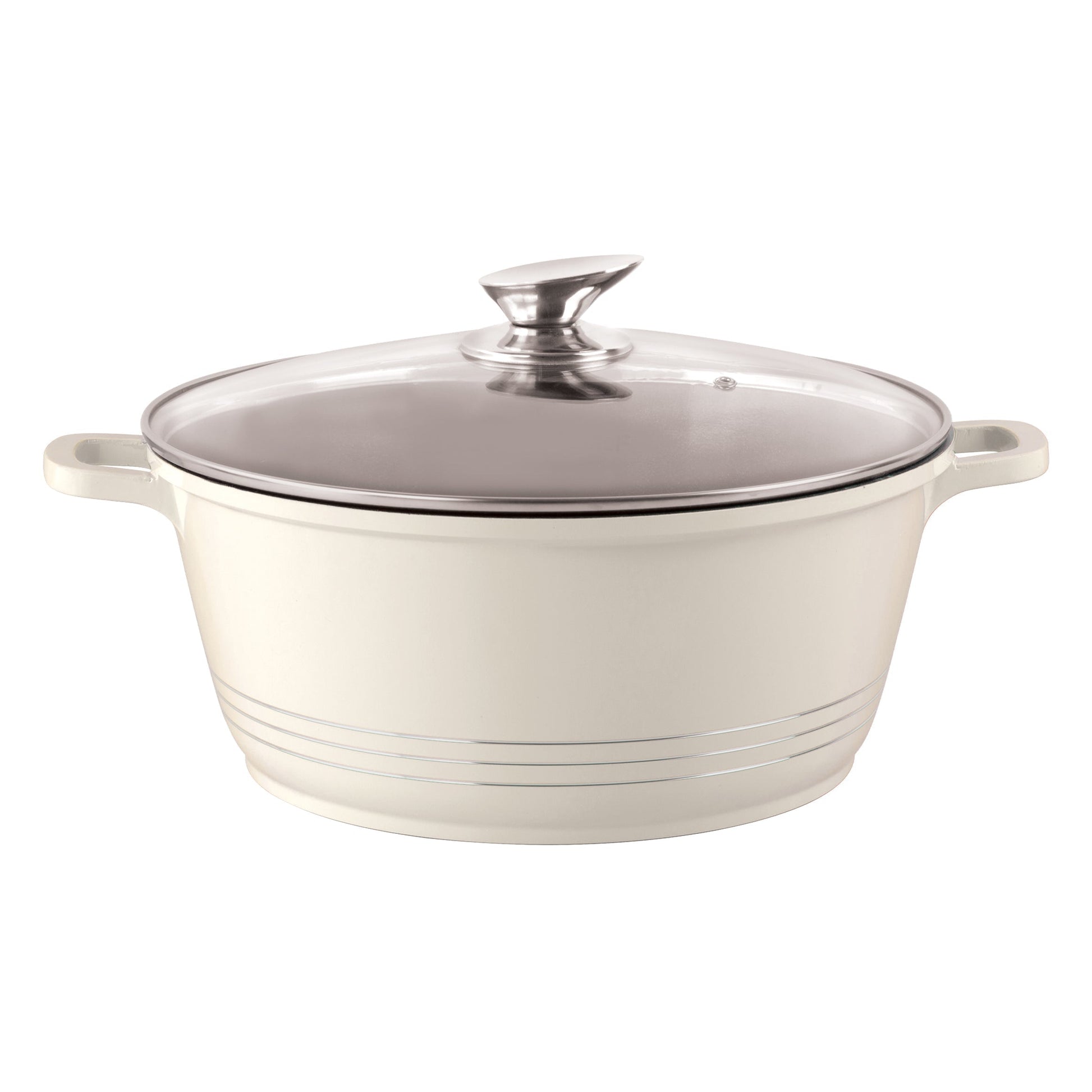 Die Cast Stockpot With Induction - DURANE - Cream - 28cm