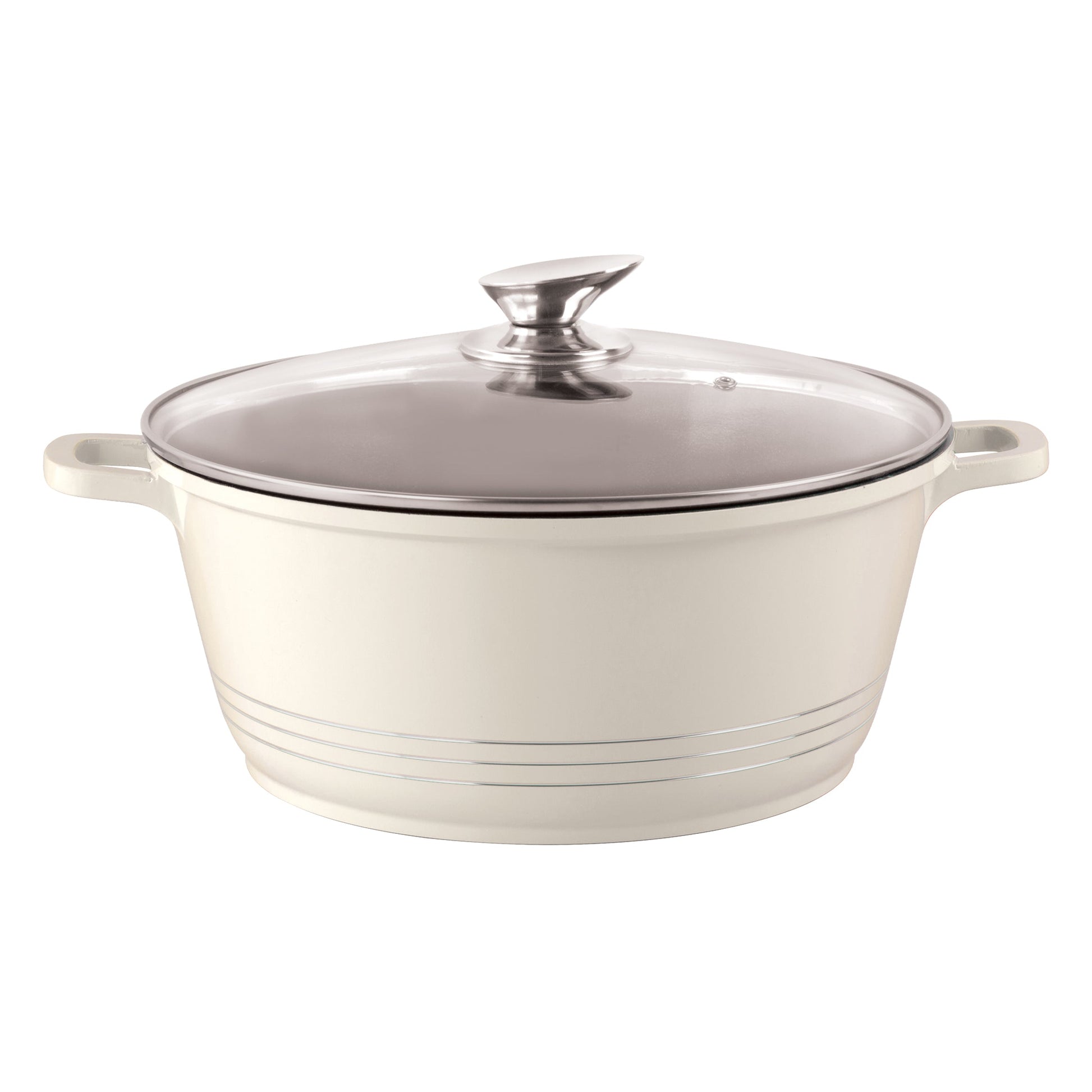 Die Cast Stockpot With Induction - DURANE - Cream -20cm