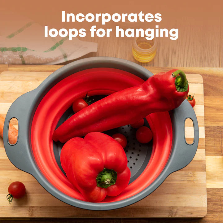 Collapsible Colander - Round - Red