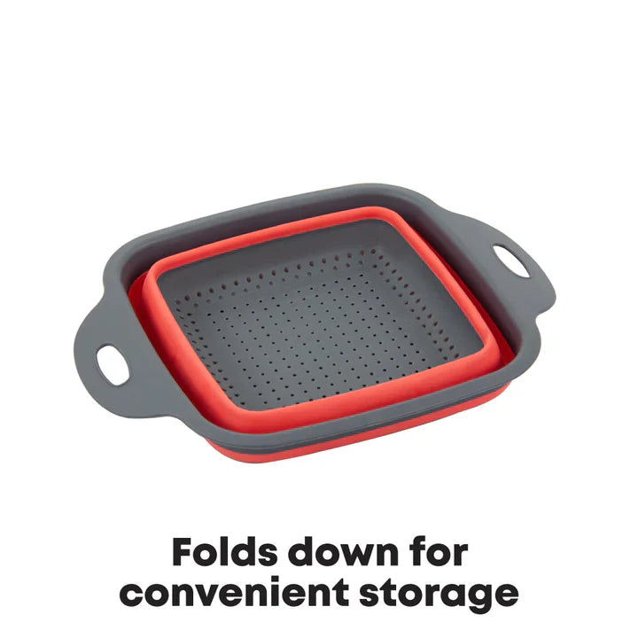 Collapsible Colander - Square Shape - Red