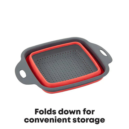 Collapsible Colander - Square Shape - Red