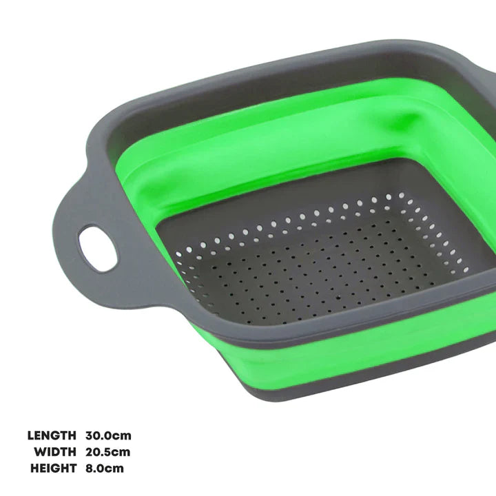 Collapsible Colander - Square Shape - Green