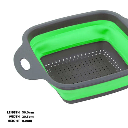 Collapsible Colander - Square Shape - Green