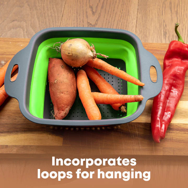 Collapsible Colander - Square Shape - Green