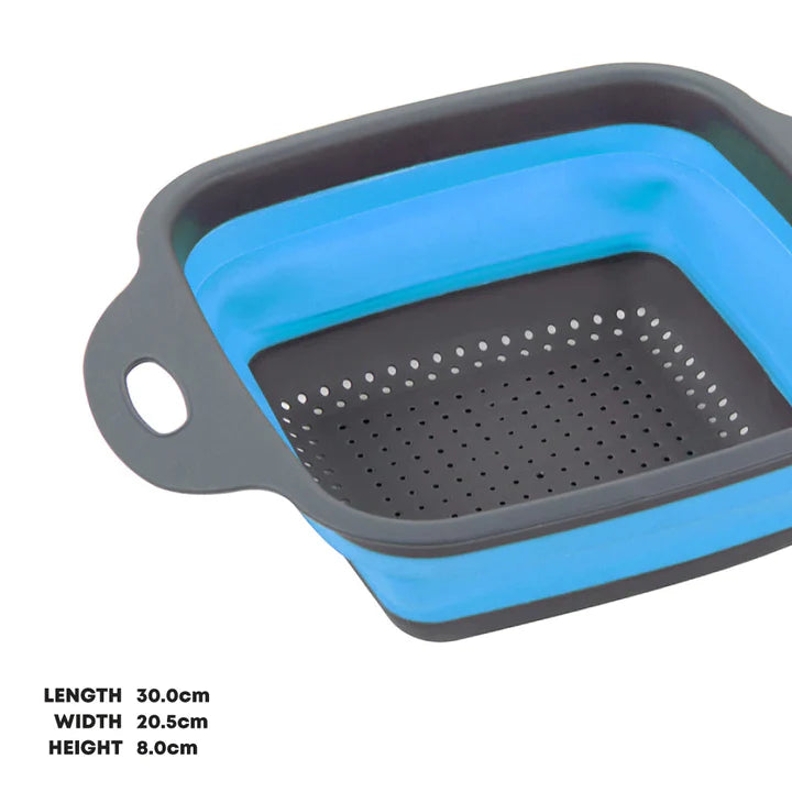 Collapsible Colander - Square Shape - Blue