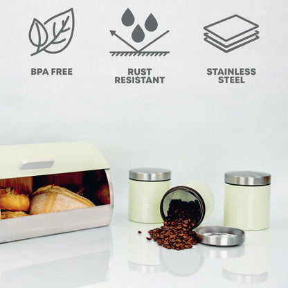 SQ Professional Dainty Airtight Food Canister 3pc Set - Chantilly