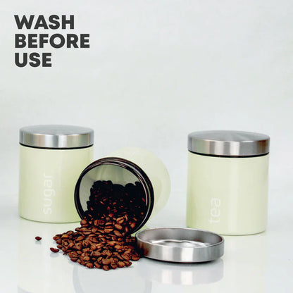 SQ Professional Dainty Airtight Food Canister 3pc Set - Chantilly