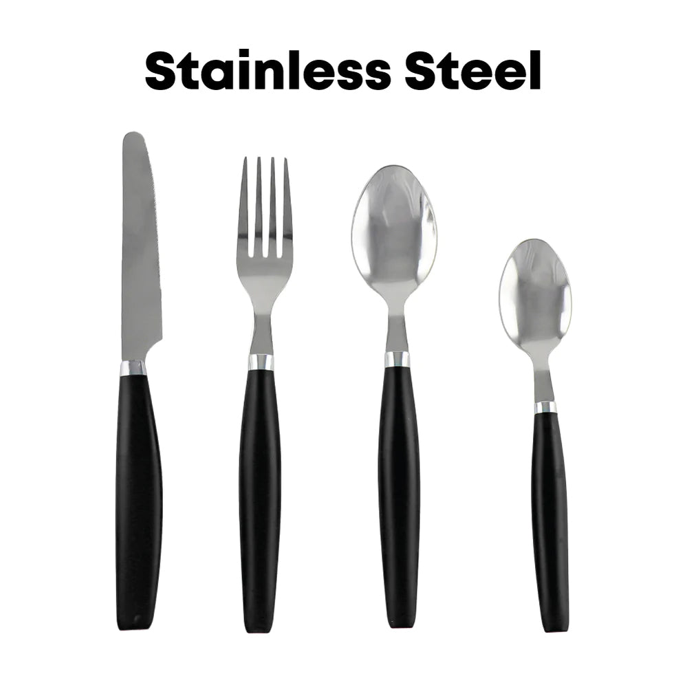 Durane Cutlery Set 24pc - Black
