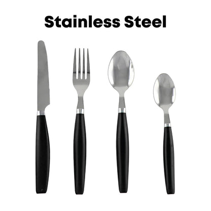 Durane Cutlery Set 24pc - Black