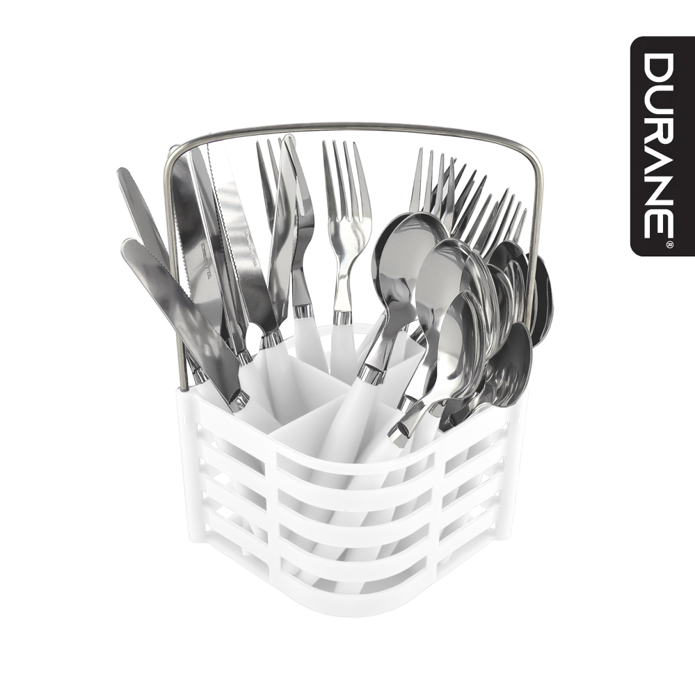 Durane Cutlery Set 24pc - White