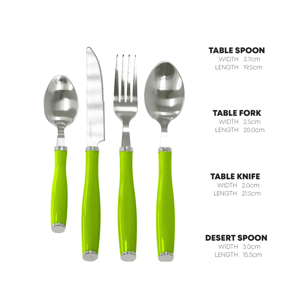 Durane Retro Cutlery Set 24pc - Green