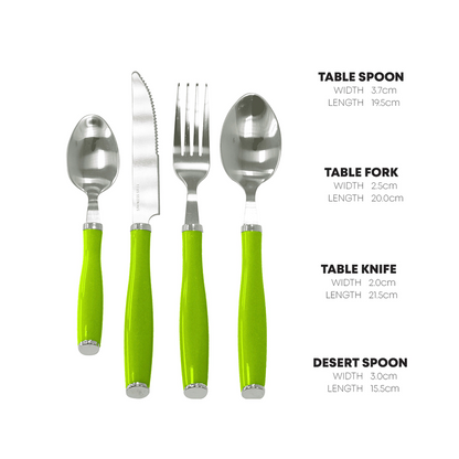 Durane Retro Cutlery Set 24pc - Green
