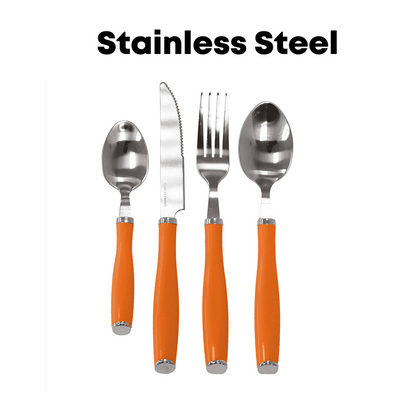 Durane Retro Cutlery Set 24pc - Orange