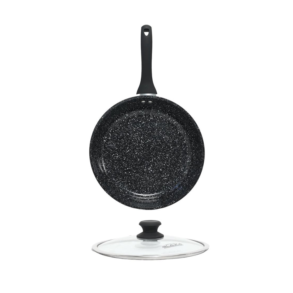 Glaxa Hard Anodized Non-Stick Induction Base Frying Pan With Lid - 24cm