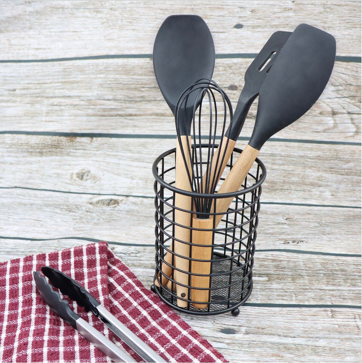 Durane Utensil Holder Round Black