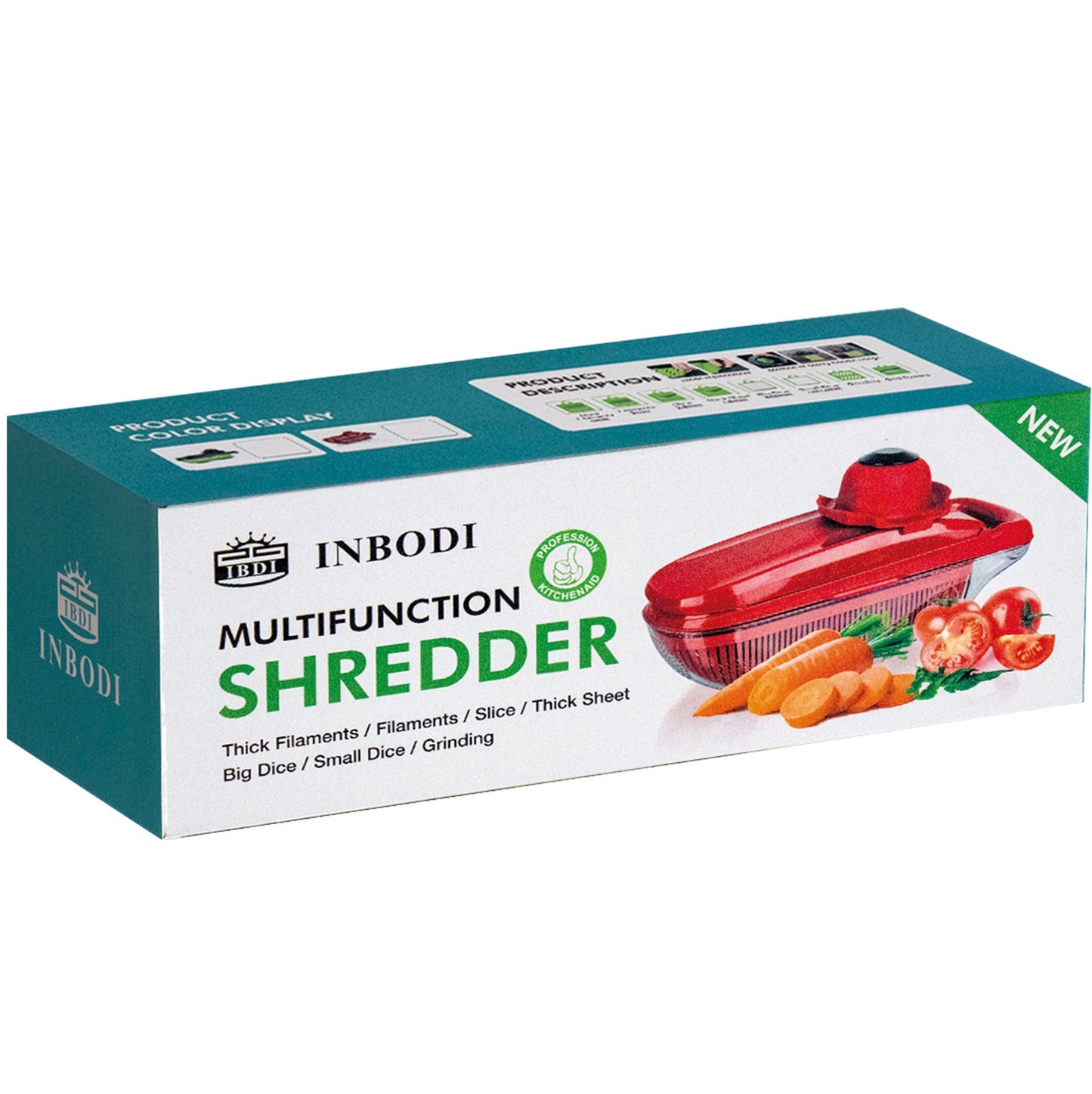 Durane Vegetable Slicer-Dicer Set 15pc Red