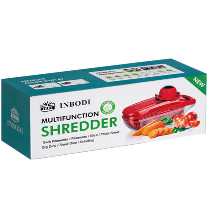 Durane Vegetable Slicer-Dicer Set 15pc Red