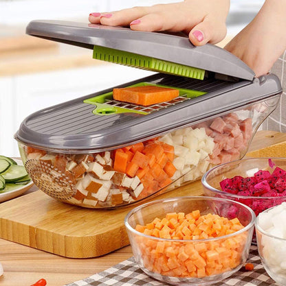 Durane Vegetable Slicer-Dicer Set 15pc Green